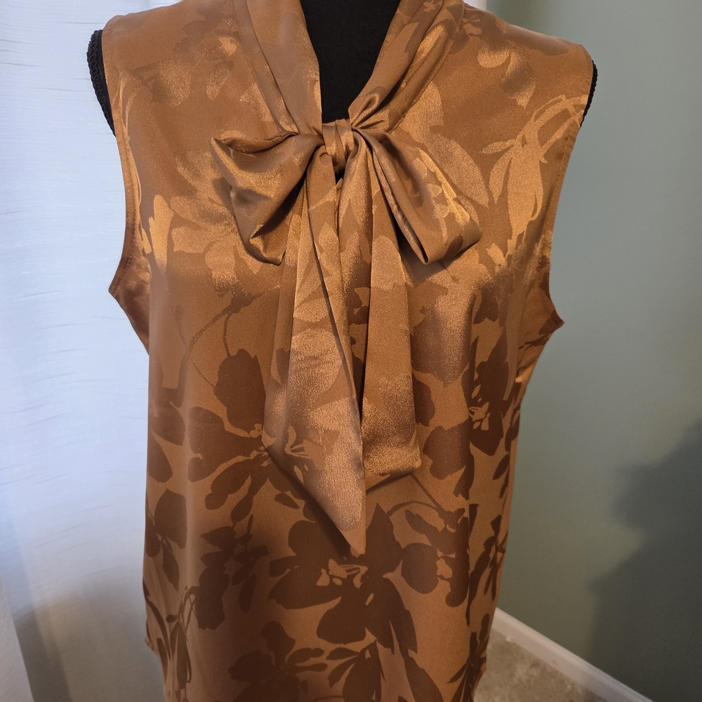 Calvin Klein Bronze Floral Sleeveless Top